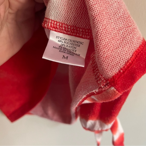 Como Vintage. Medium. Red and White Top - Picture 4 of 5